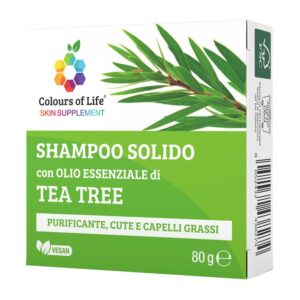 colours of life shampoo solido tea tree